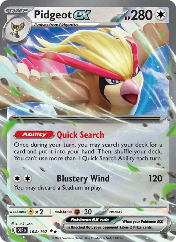 Pidgeot ex, Obsidian Flames