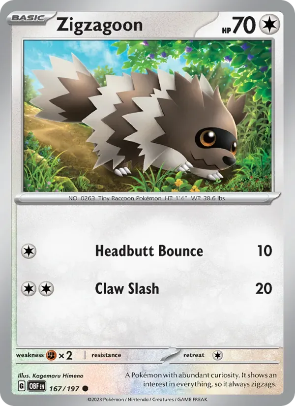 Zigzagoon, Obsidian Flames