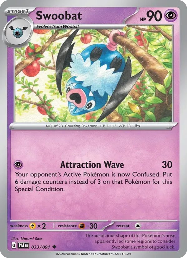 Swoobat, Paldean Fates