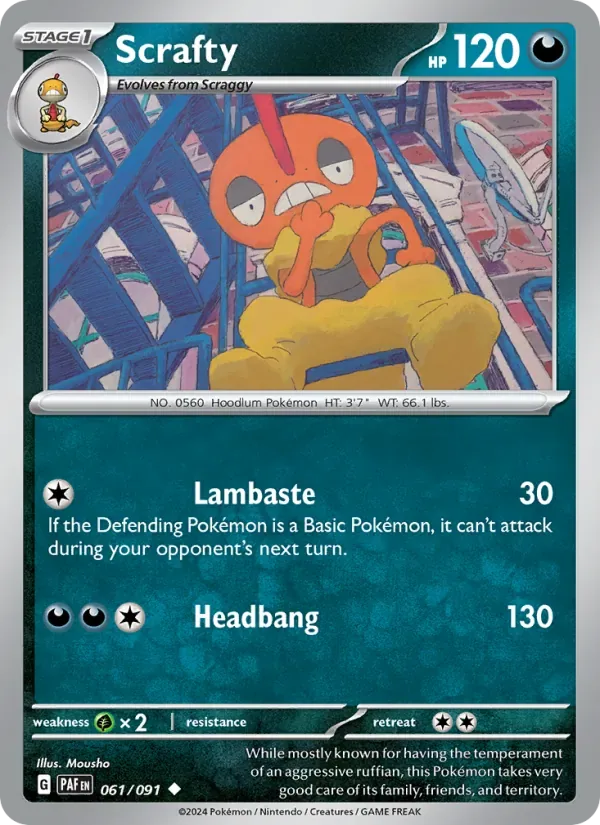 Scrafty, Paldean Fates
