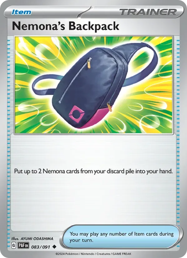 Nemona's Backpack, Paldean Fates