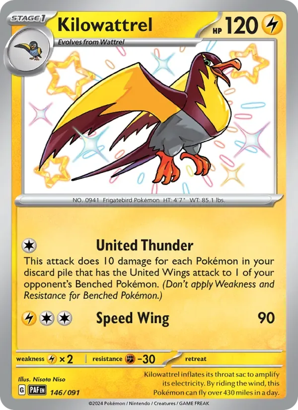 Kilowattrel, Paldean Fates