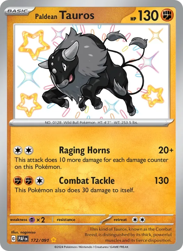 Paldean Tauros, Paldean Fates