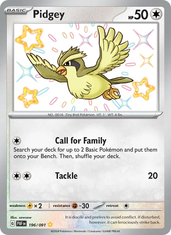 Pidgey, Paldean Fates