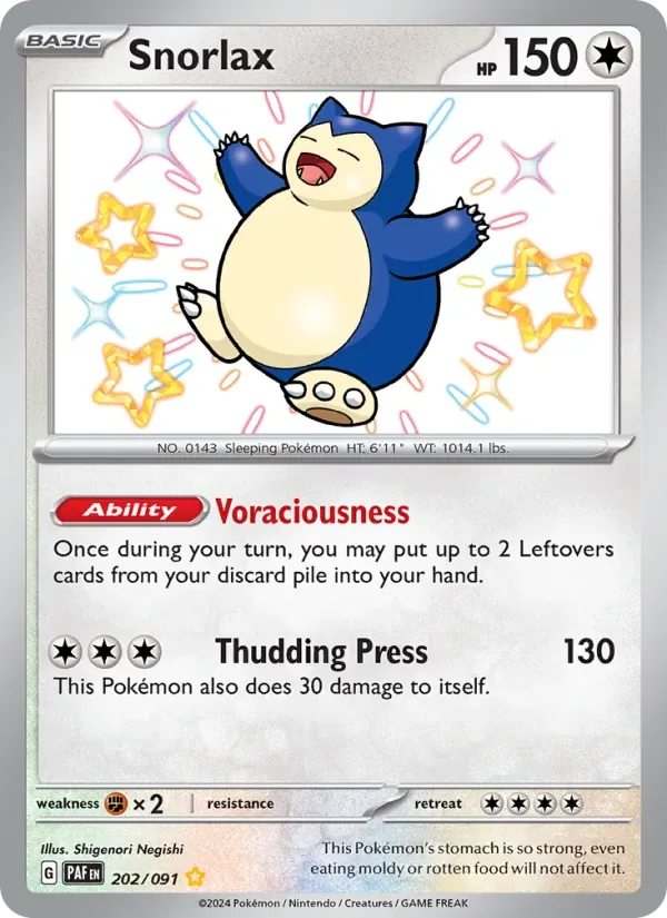 Snorlax, Paldean Fates