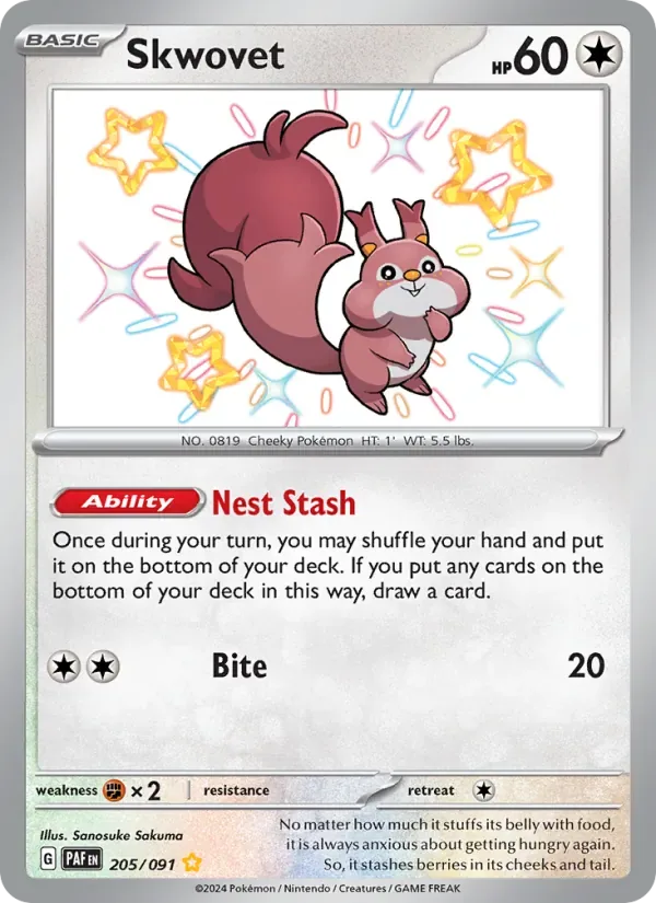 Skwovet, Paldean Fates