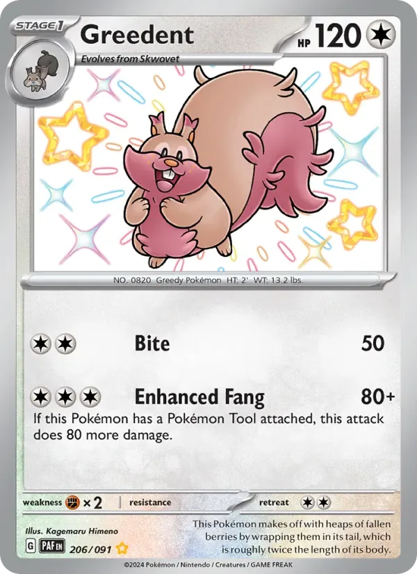 Greedent, Paldean Fates