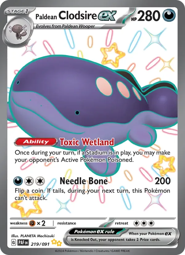 Paldean Clodsire ex, Paldean Fates