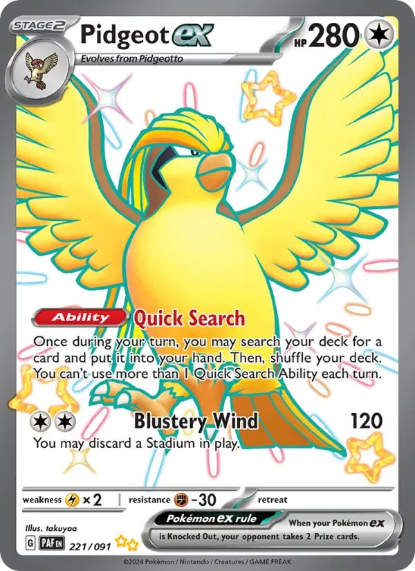 Pidgeot ex, Paldean Fates