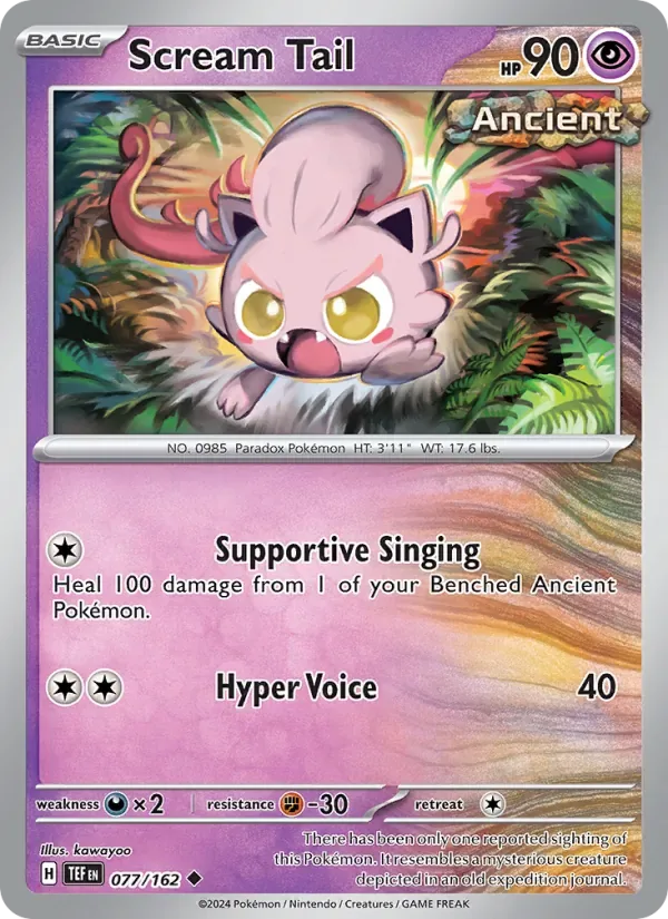 Scream Tail, Temporal Forces