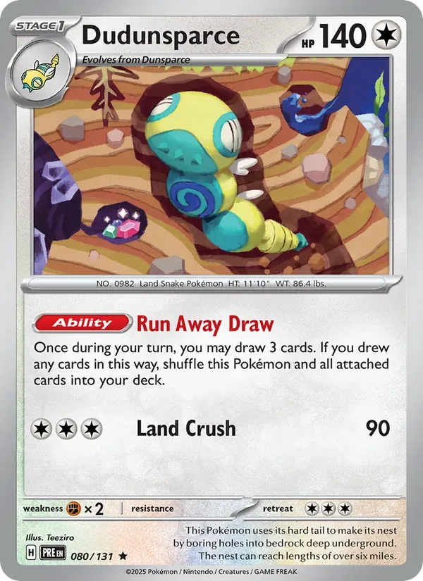 Dudunsparce, Prismatic Evolutions