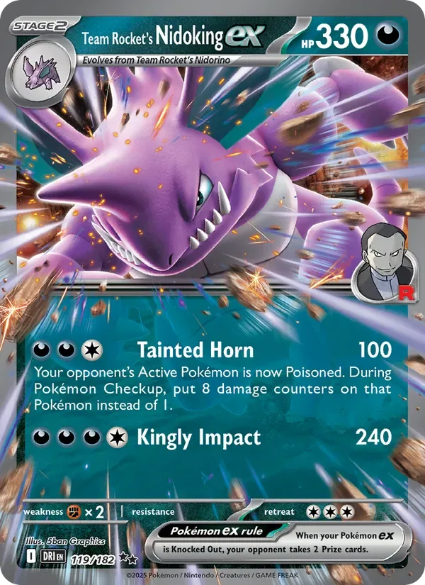 Team Rocket's Nidoking ex, Destined Rivals