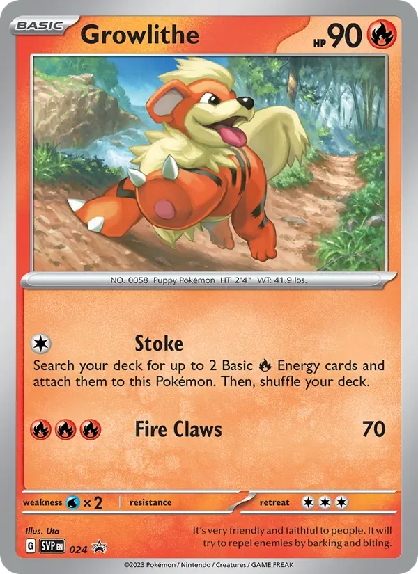Growlithe, SVP Black Star Promos