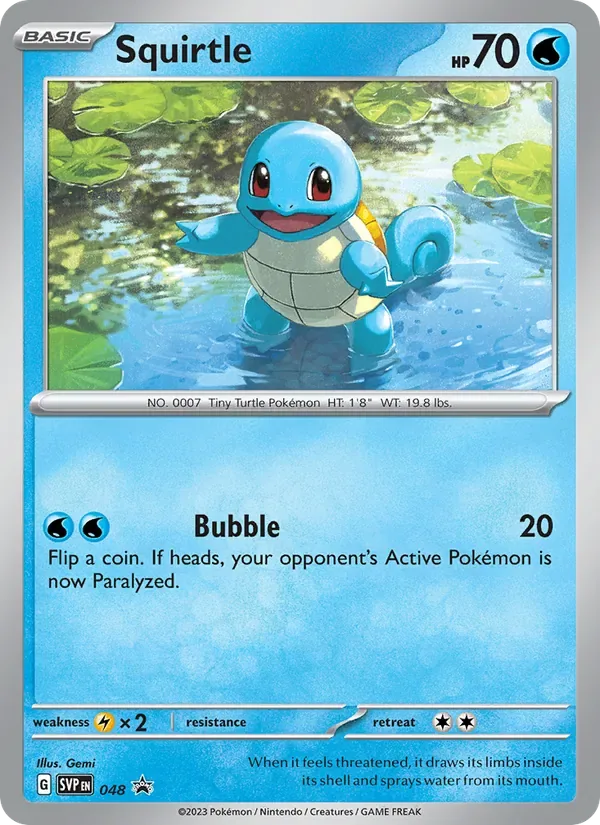 Squirtle, SVP Black Star Promos