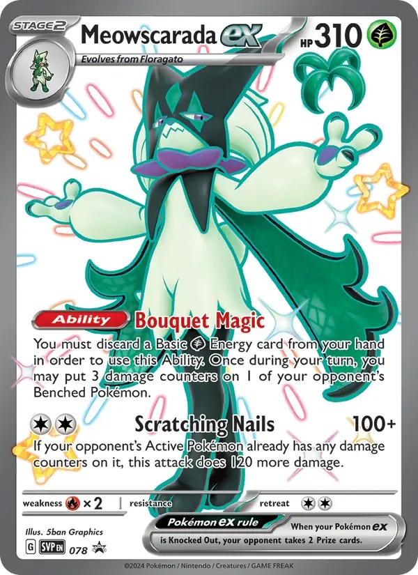Meowscarada ex, SVP Black Star Promos