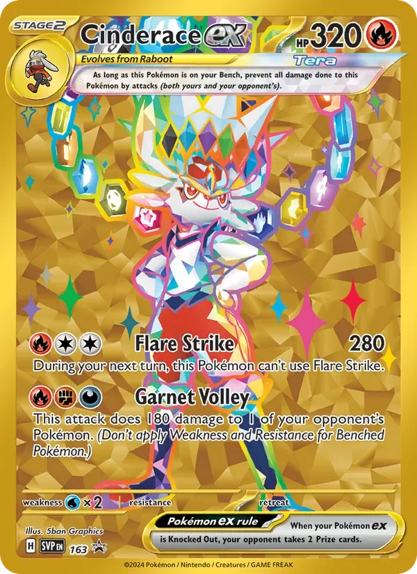 Cinderace ex, SVP Black Star Promos