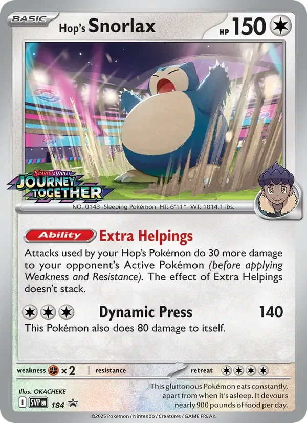 Hop's Snorlax, SVP Black Star Promos