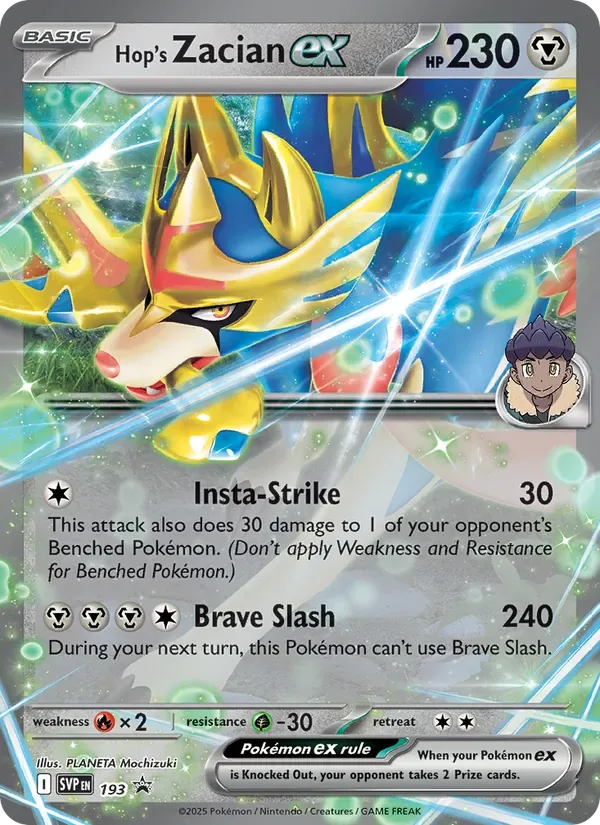 Hop's Zacian ex, SVP Black Star Promos