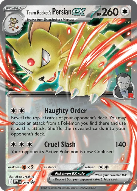 Team Rocket's Persian ex, SVP Black Star Promos