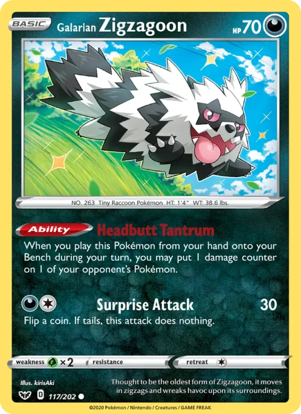 Galarian Zigzagoon, Sword & Shield