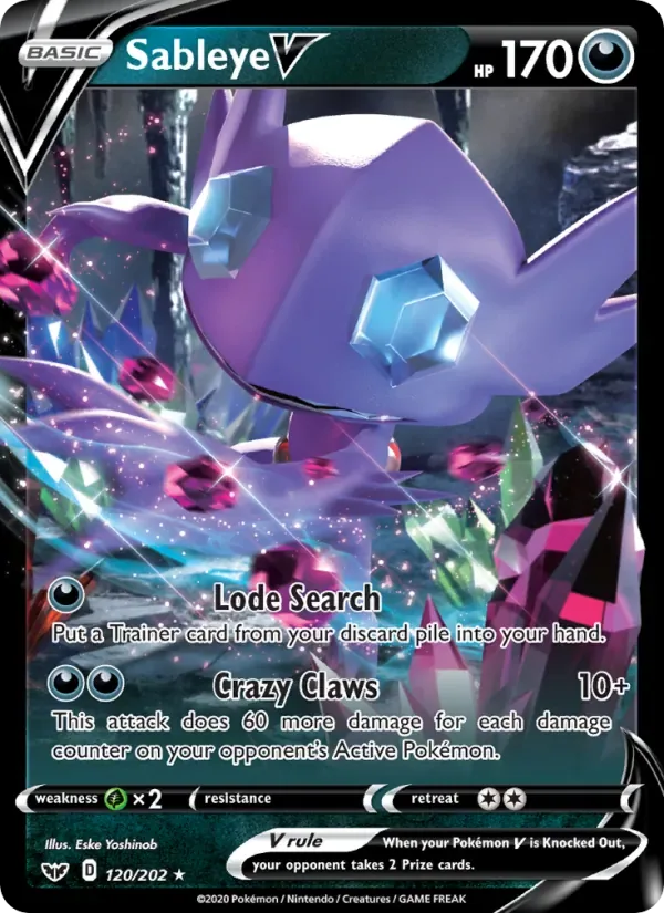 Sableye V, Sword & Shield