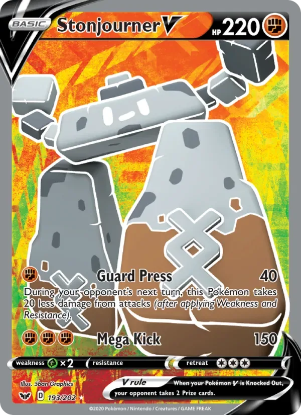 Stonjourner V, Sword & Shield