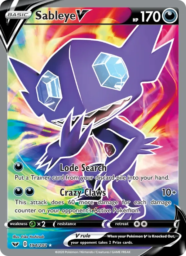 Sableye V, Sword & Shield