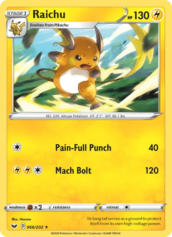 Raichu, Sword & Shield
