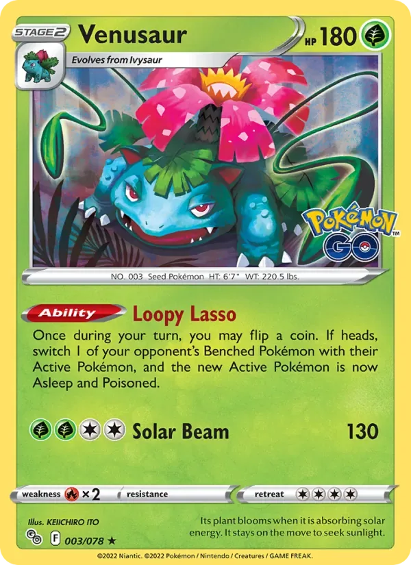 Venusaur, Pokémon GO