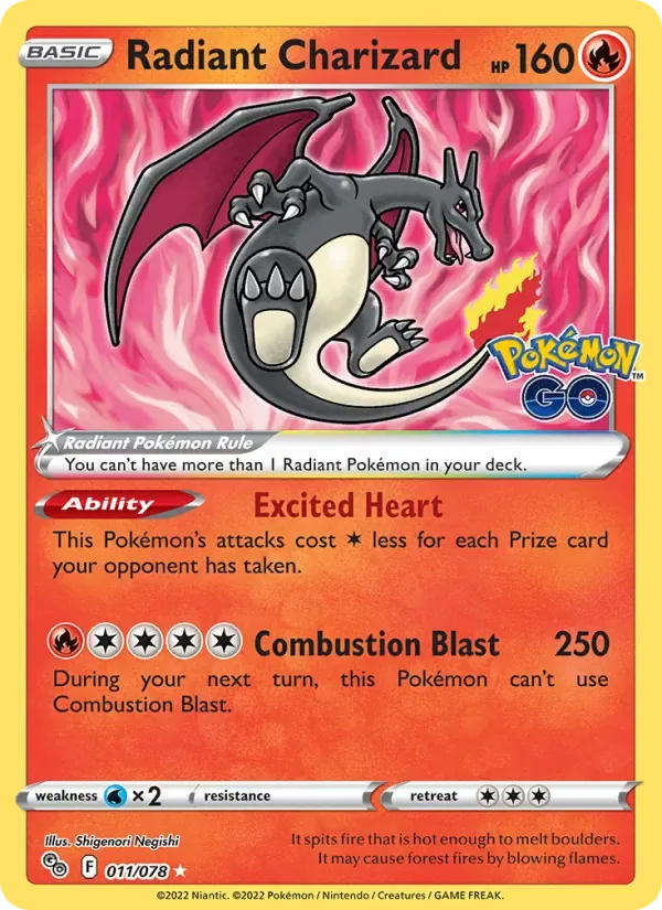 Radiant Charizard, Pokémon GO