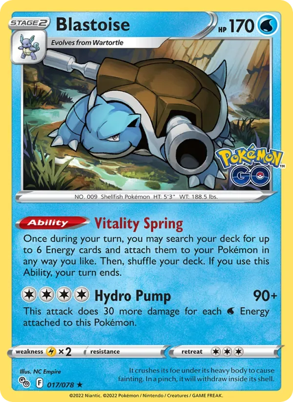 Blastoise, Pokémon GO