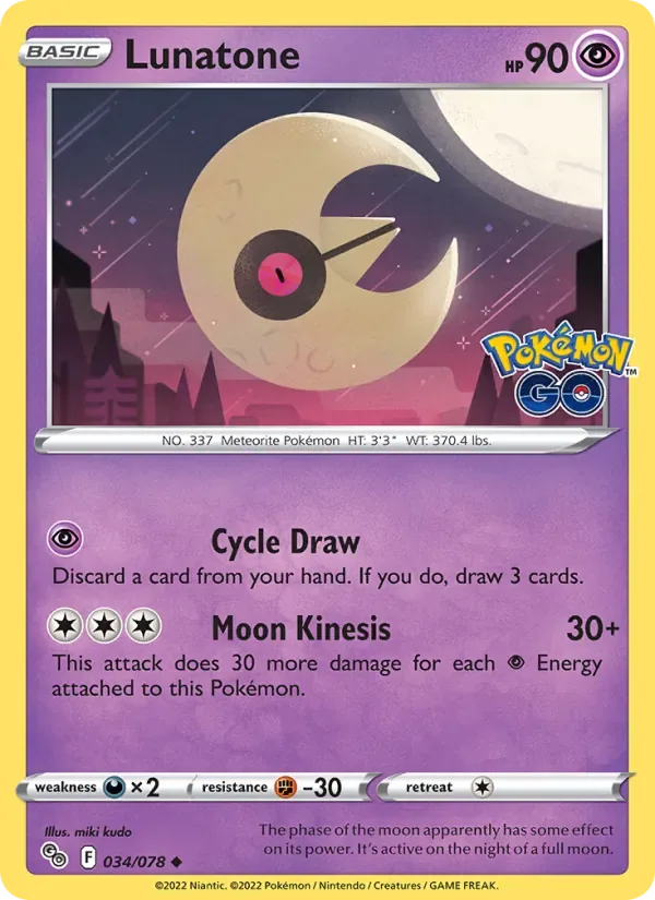 Lunatone, Pokémon GO