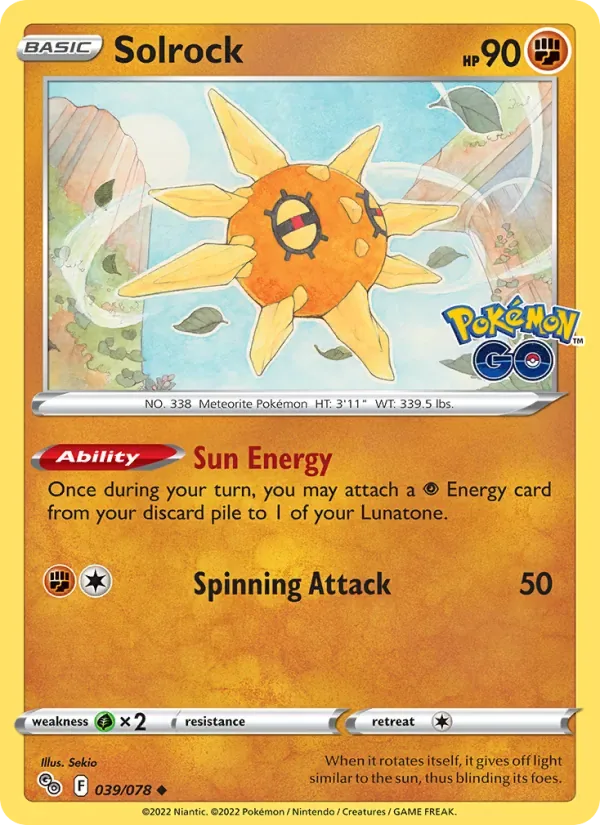 Solrock, Pokémon GO