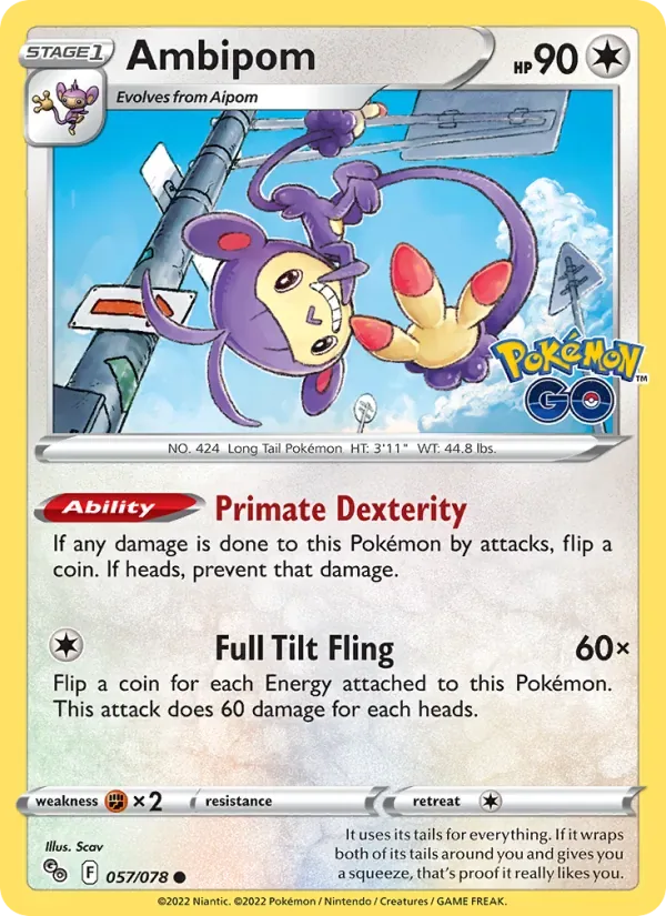 Ambipom, Pokémon GO