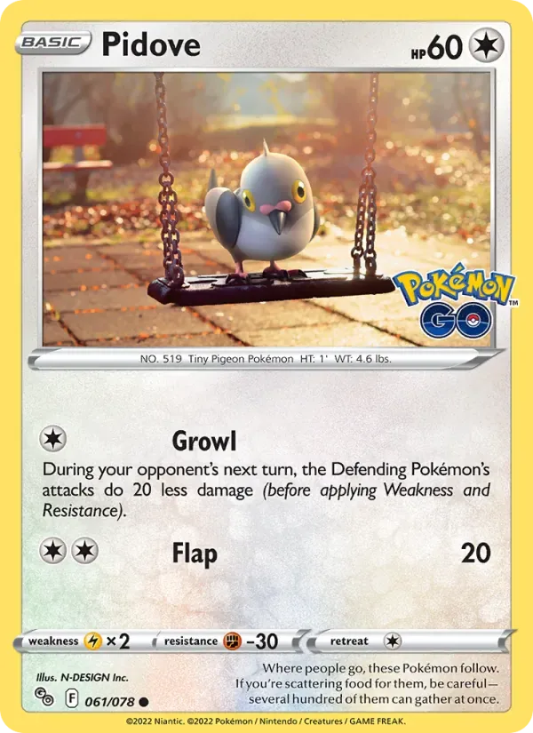 Pidove, Pokémon GO