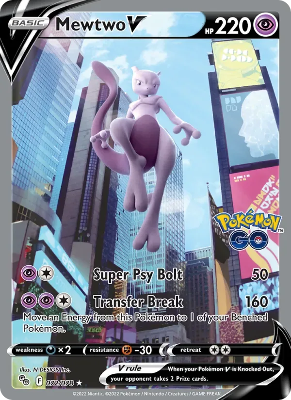 Mewtwo V, Pokémon GO