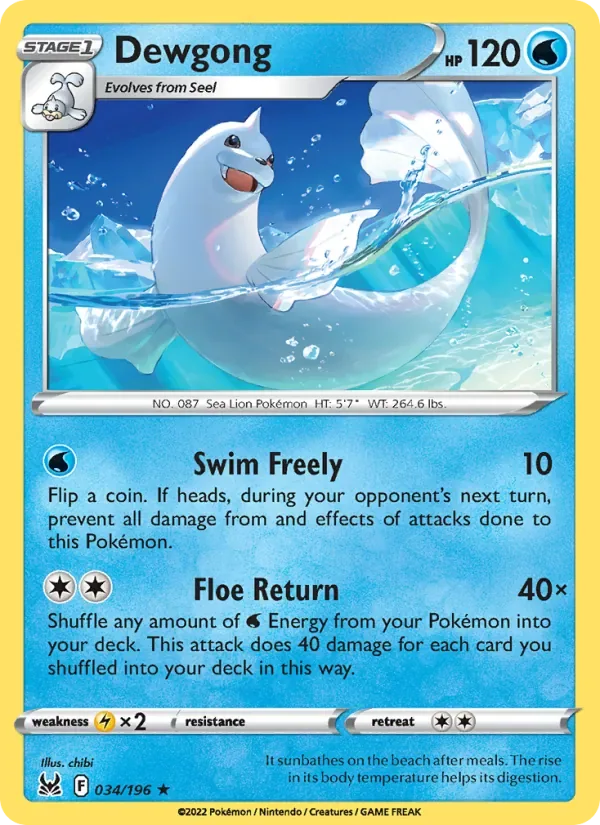 Dewgong, Lost Origin
