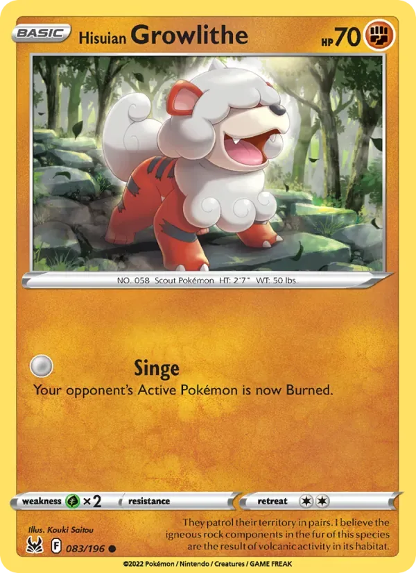 Hisuian Growlithe, Lost Origin