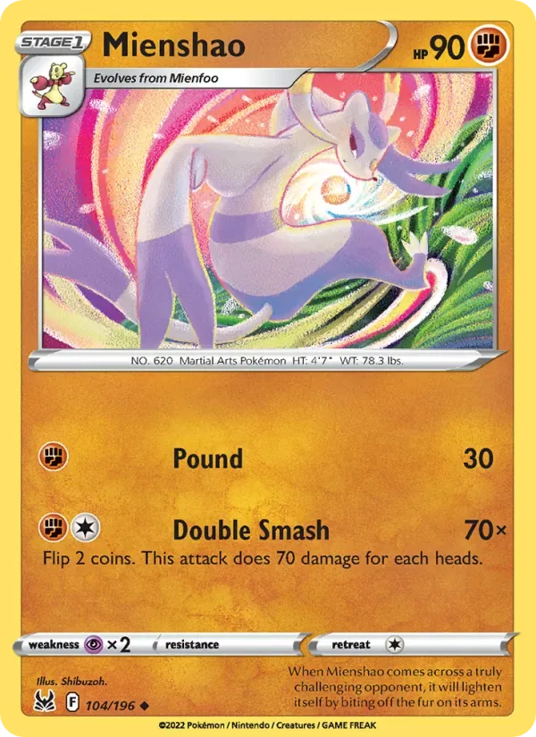 Mienshao, Lost Origin