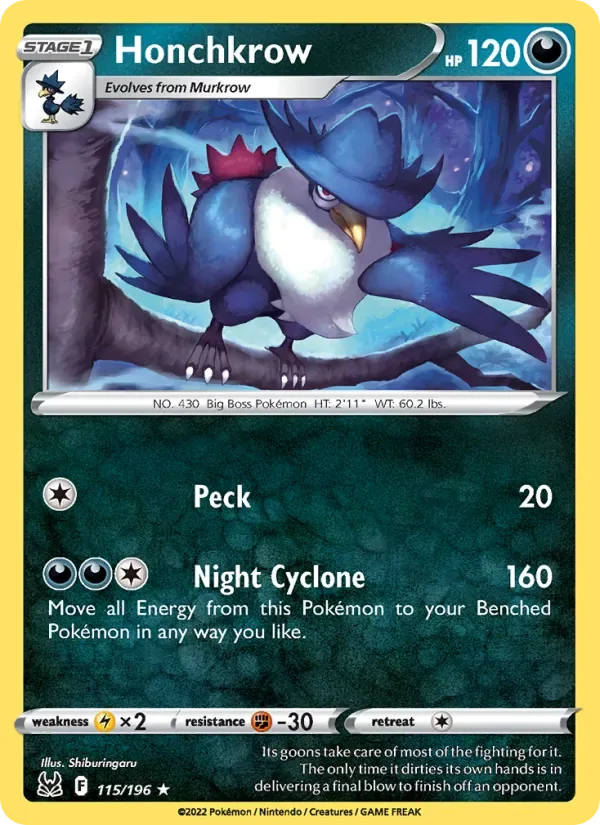 Honchkrow, Lost Origin