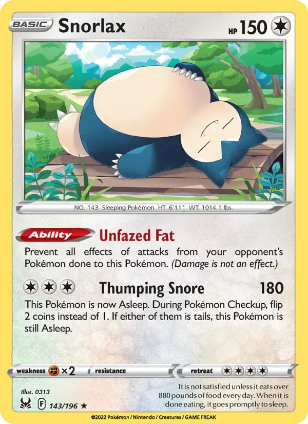Snorlax, Lost Origin