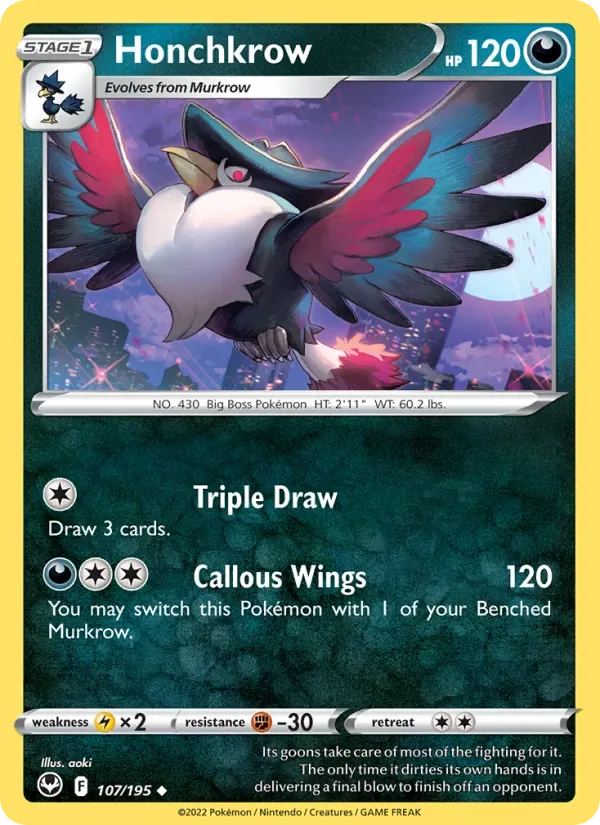 Honchkrow, Silver Tempest