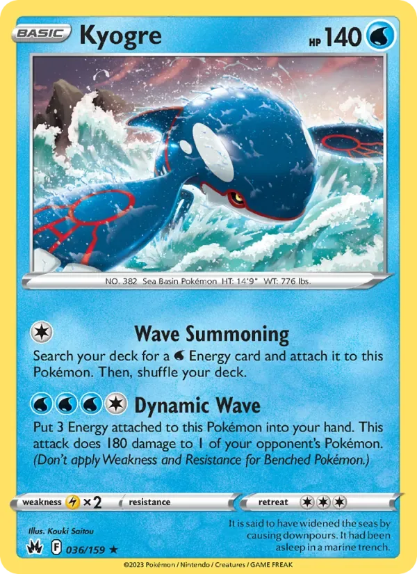 Kyogre, Crown Zenith