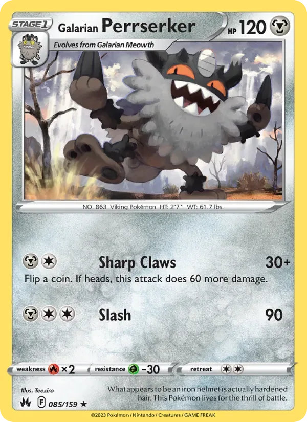 Galarian Perrserker, Crown Zenith