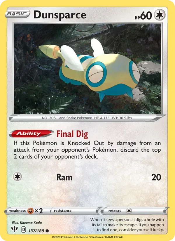 Dunsparce, Darkness Ablaze
