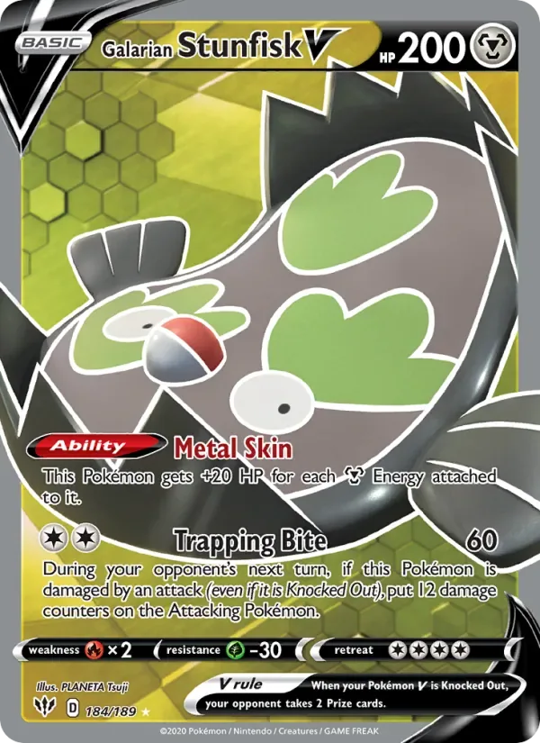 Galarian Stunfisk V, Darkness Ablaze