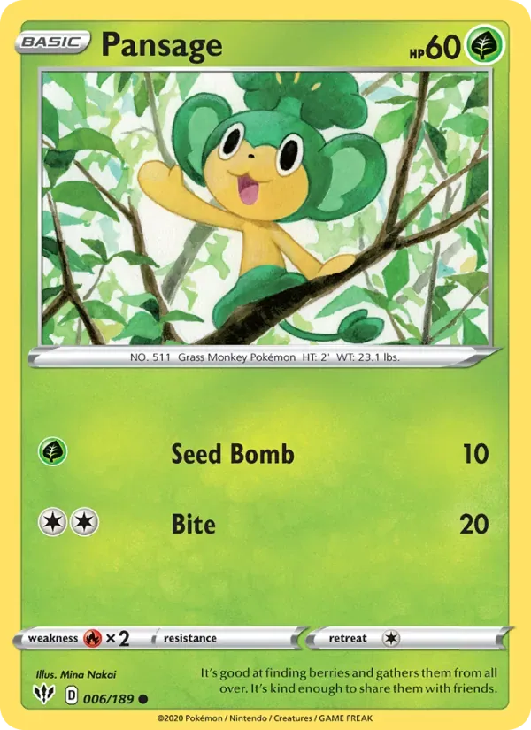 Pansage, Darkness Ablaze