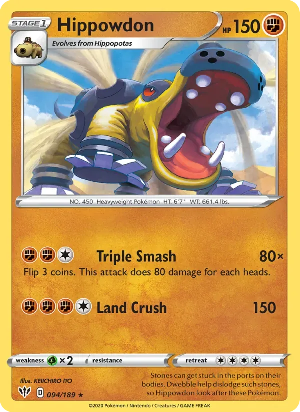 Hippowdon, Darkness Ablaze
