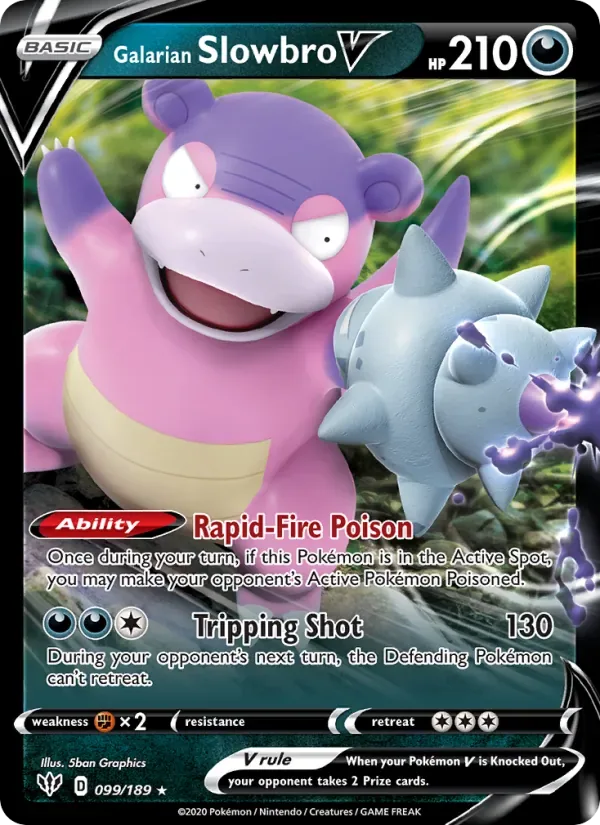 Galarian Slowbro V, Darkness Ablaze