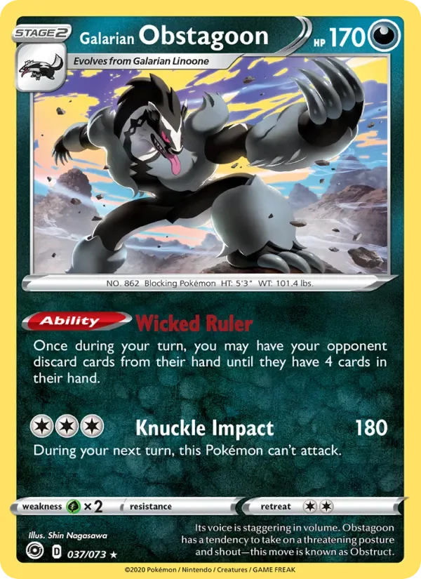 Galarian Obstagoon, Champion's Path